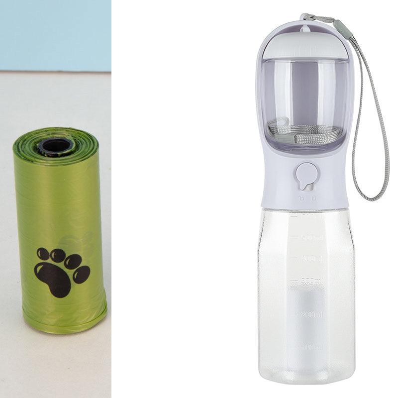 The Ultimate Pet Travel Buddy: Water, Food, Waste - All in One Bottle!