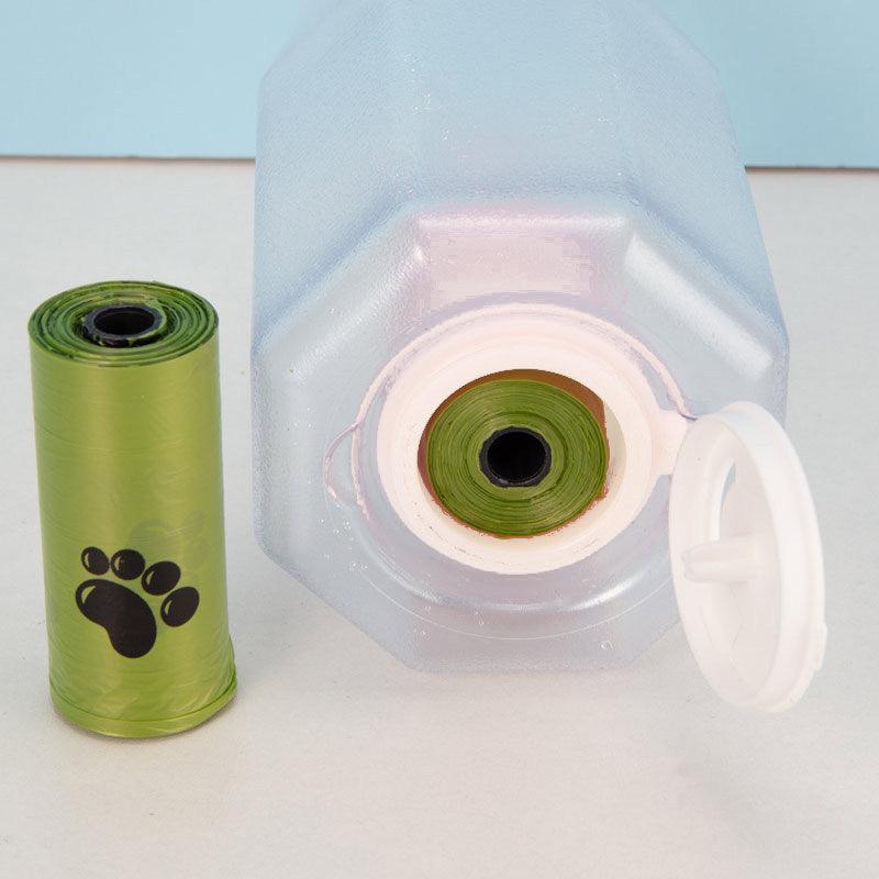 The Ultimate Pet Travel Buddy: Water, Food, Waste - All in One Bottle!