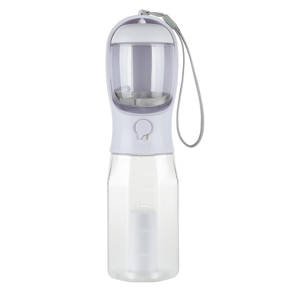 The Ultimate Pet Travel Buddy: Water, Food, Waste - All in One Bottle!