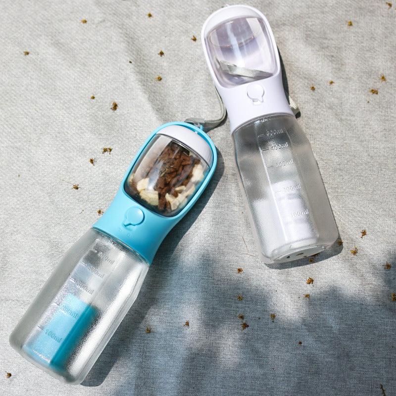 The Ultimate Pet Travel Buddy: Water, Food, Waste - All in One Bottle!