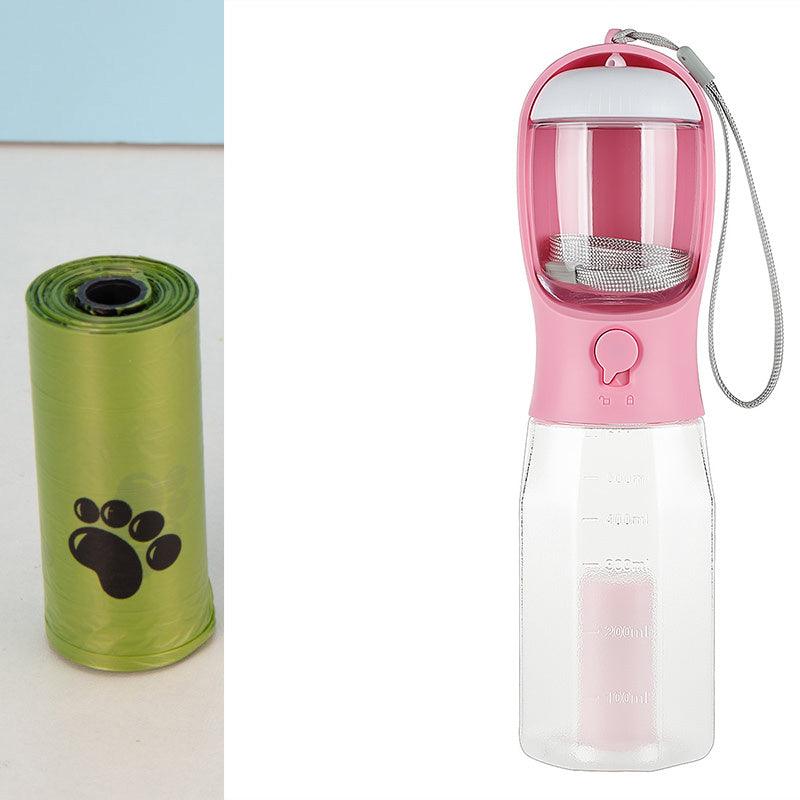 The Ultimate Pet Travel Buddy: Water, Food, Waste - All in One Bottle!