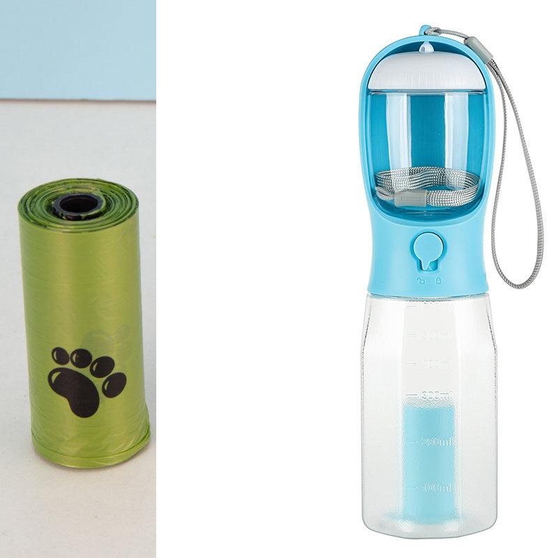 The Ultimate Pet Travel Buddy: Water, Food, Waste - All in One Bottle!