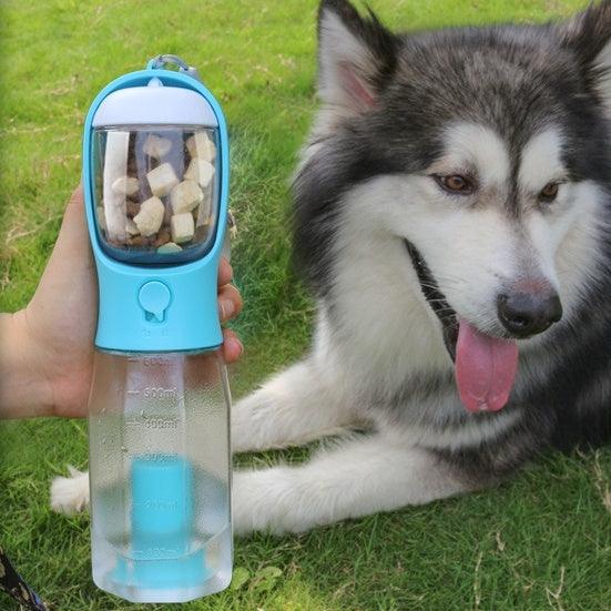 The Ultimate Pet Travel Buddy: Water, Food, Waste - All in One Bottle!